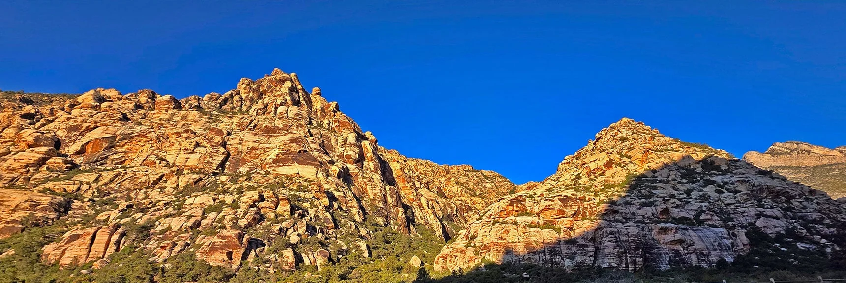 Blue Diamond Hill (R), Red Rock Canyon (Middle), Indecision Peak (L). | Monument Peak Summit | Rainbow Mountain Wilderness, Nevada