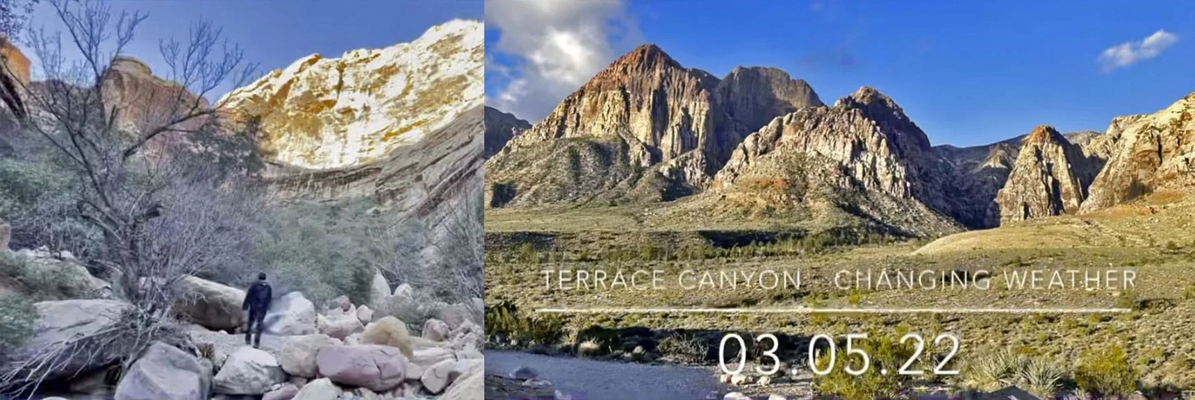 Blue Diamond Hill (R), Red Rock Canyon (Middle), Indecision Peak (L). | Monument Peak Summit | Rainbow Mountain Wilderness, Nevada