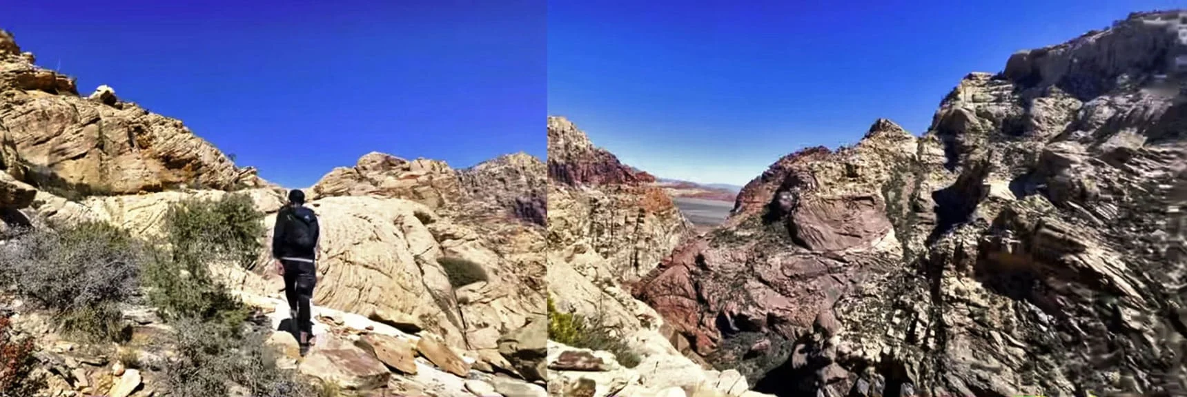 Blue Diamond Hill (R), Red Rock Canyon (Middle), Indecision Peak (L). | Monument Peak Summit | Rainbow Mountain Wilderness, Nevada