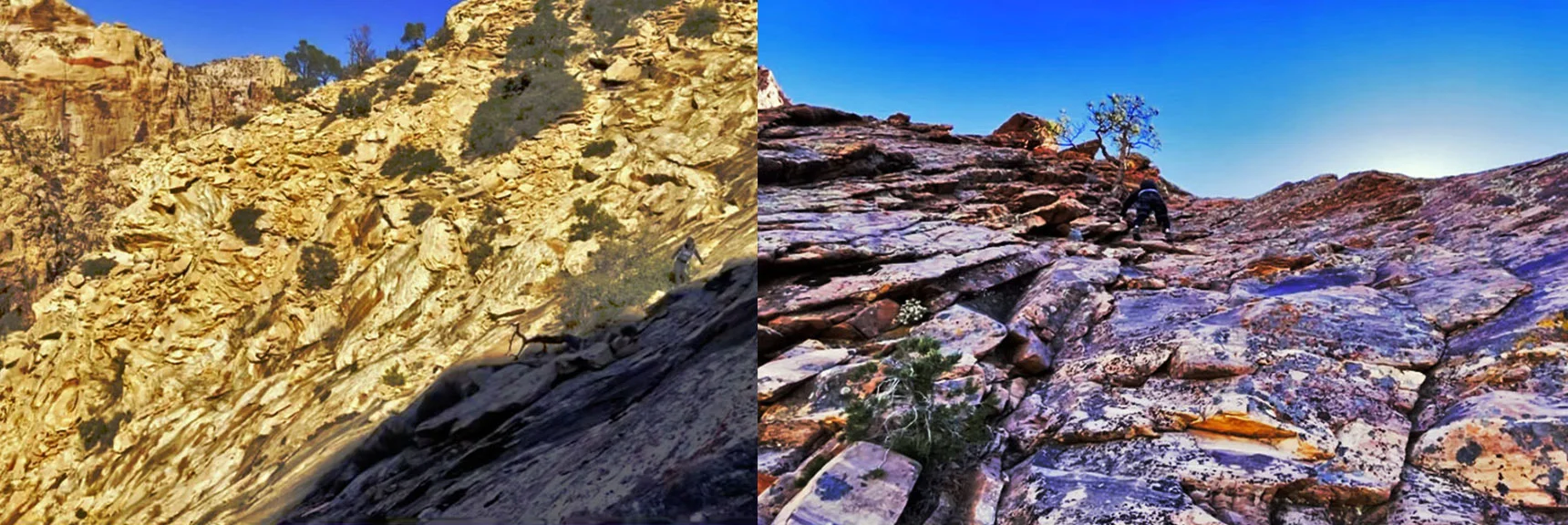 Blue Diamond Hill (R), Red Rock Canyon (Middle), Indecision Peak (L). | Monument Peak Summit | Rainbow Mountain Wilderness, Nevada