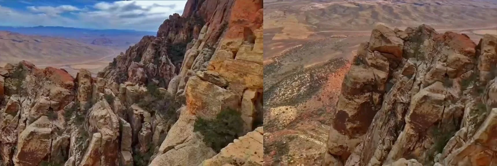 Blue Diamond Hill (R), Red Rock Canyon (Middle), Indecision Peak (L). | Monument Peak Summit | Rainbow Mountain Wilderness, Nevada