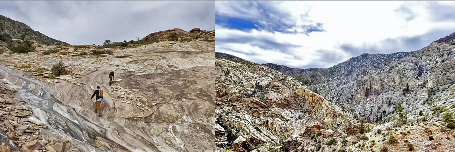 Blue Diamond Hill (R), Red Rock Canyon (Middle), Indecision Peak (L). | Monument Peak Summit | Rainbow Mountain Wilderness, Nevada