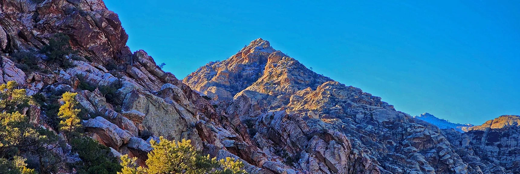 White Rock Mountain Summit Touched by First Light | White Rock Mountain Loop Trail | Red Rock Canyon, Nevada