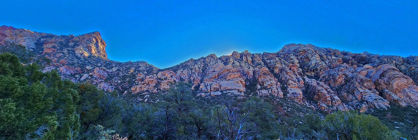 Midway Along North White Rock Mountain Summit Line During Sunrise | White Rock Mountain Loop Trail | Red Rock Canyon, Nevada