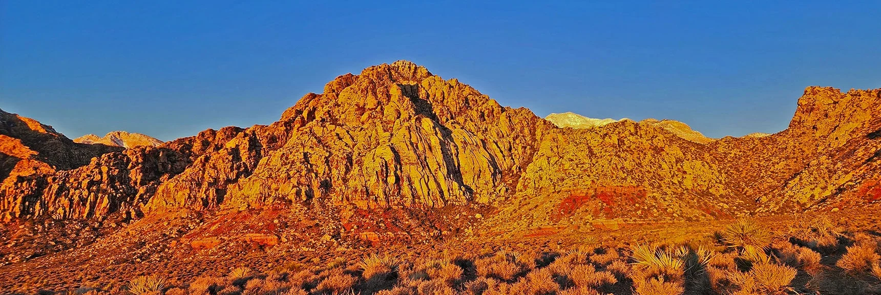 White Rock Mountain Colored by the Sunrise | White Rock Mountain Loop Trail | Red Rock Canyon, Nevada