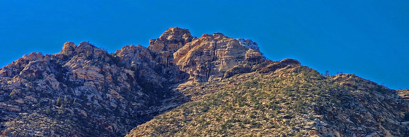 Closer View of Northern Rainbow Mountains Upper Crest Ridgeline | White Rock Mountain Loop Trail | Red Rock Canyon, Nevada