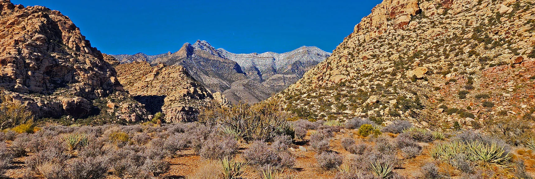La Madre Mountains Viewed Between Rainbow Mountains and White Rock Mountain | White Rock Mountain Loop Trail | Red Rock Canyon, Nevada
