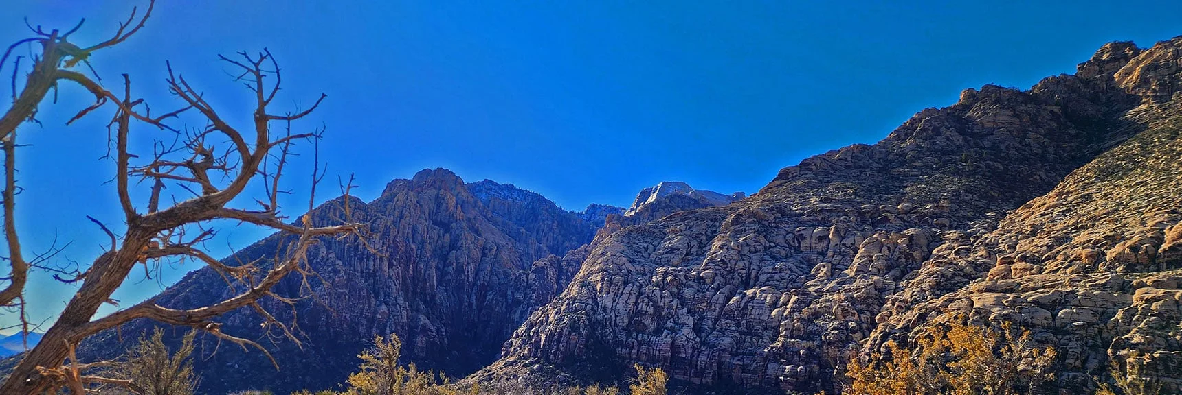 View Toward Bridge Mountain and Buffalo Wall | White Rock Mountain Loop Trail | Red Rock Canyon, Nevada