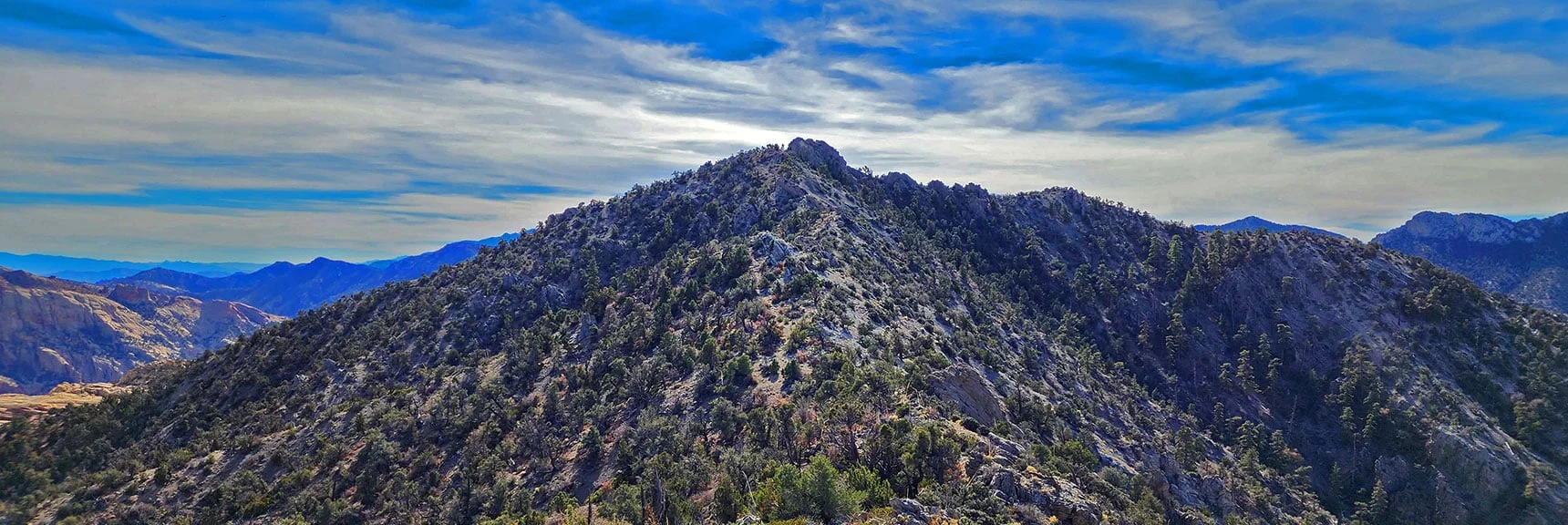 Ridgeline Stretching South Toward North Peak High Point | North Upper Crest Ridgeline | Rainbow Mountain Wilderness, Nevada