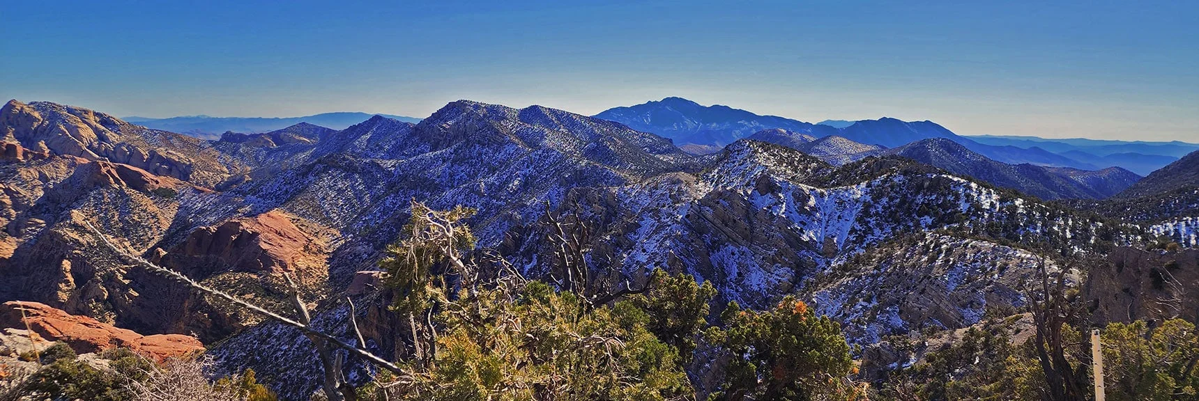 Ridgeline Stretching South Toward Potosi Mt End Point | Mid Upper Crest Ridgeline | Rainbow Mountain Wilderness, Nevada